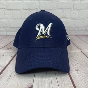 NWT New Era 39Thirty Diamond Classic MLB Milwaukee Brewers Flex Cap Hat Sz M/L